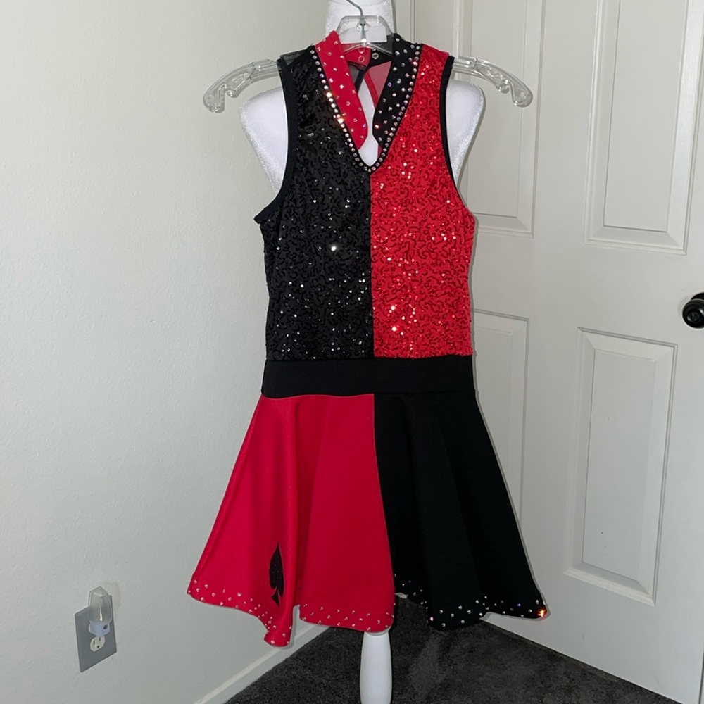 Red/Black Alice and Wonderland Card costume